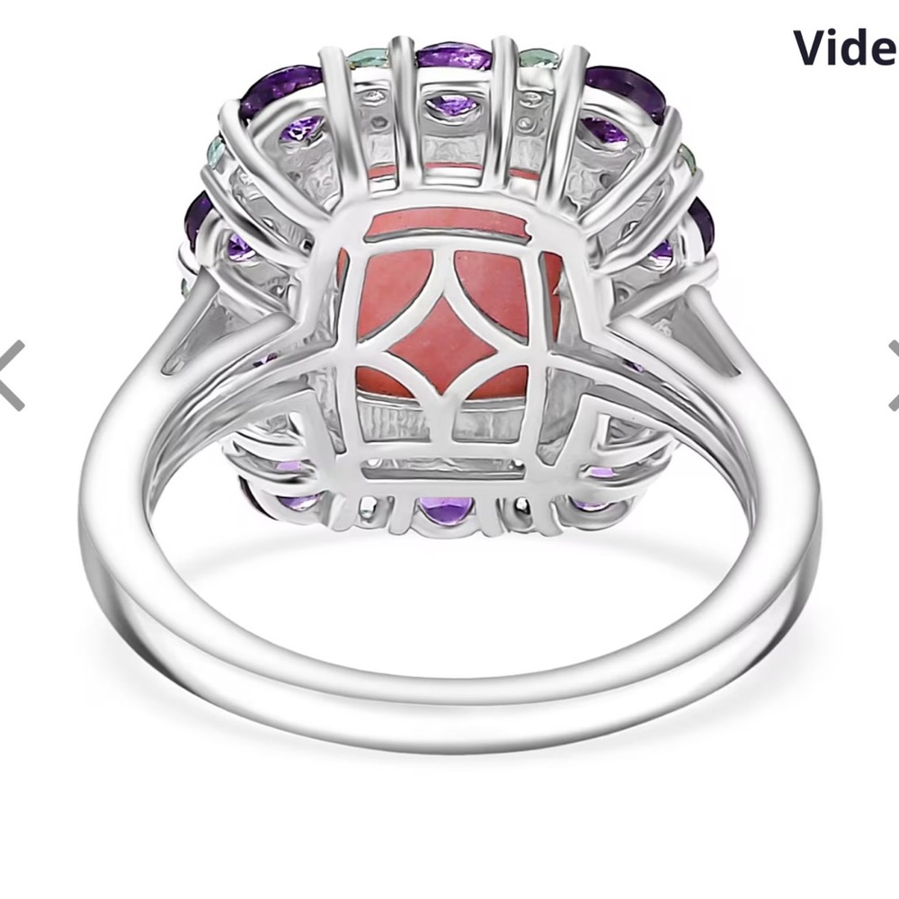 Beautiful Peach Opal Gemstone Ring - Picture 6 of 6